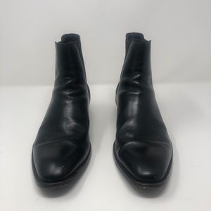 YSL YVES SAINT LAURENT Black Chelsea Ankle Boot 10